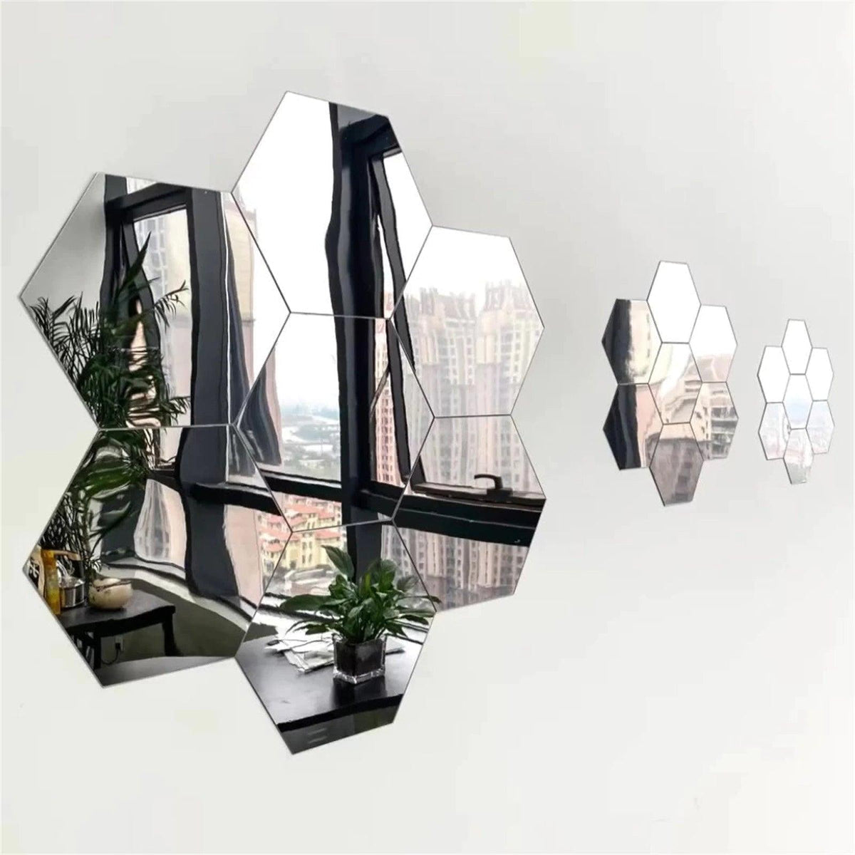 Self Adhesive DIY 3D Mirror Wall Sticker Hexagon Home Decor Mirror Decor Stickers Art Wall Decoration Stickers