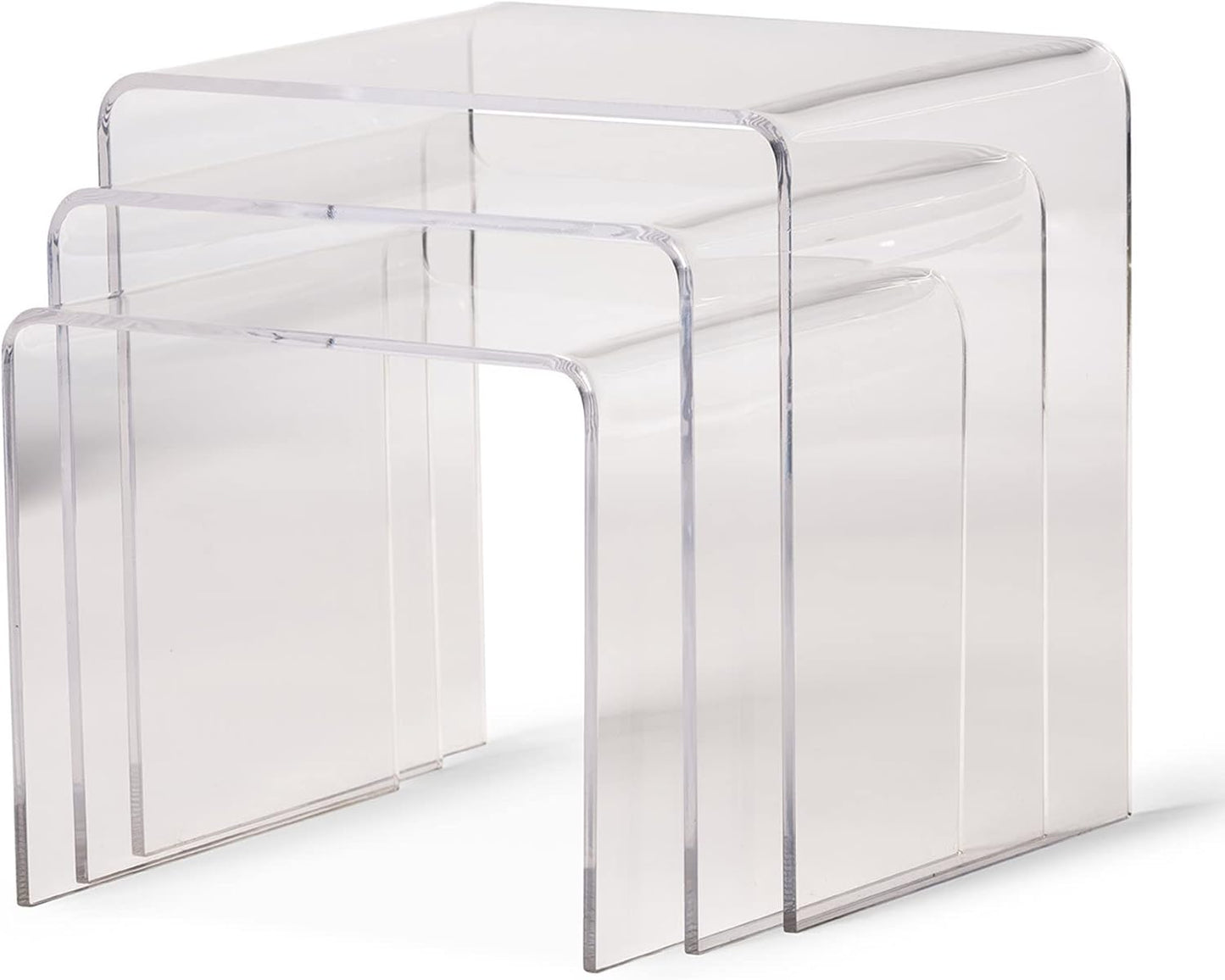 Acrylic Nesting Tables, Clear