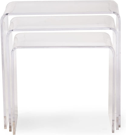 Acrylic Nesting Tables, Clear