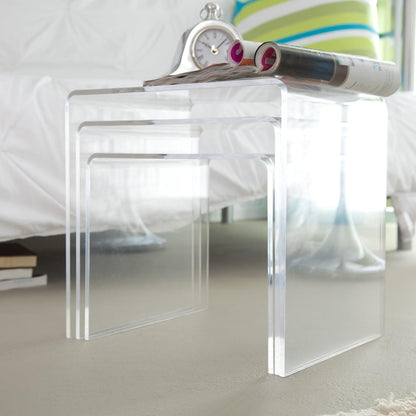 Acrylic Nesting Tables, Clear