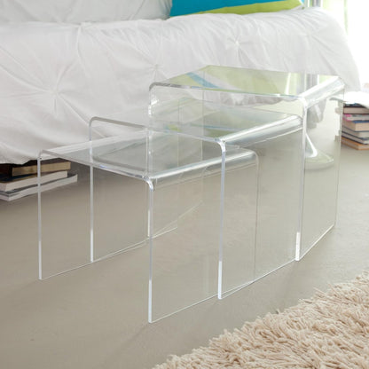 Acrylic Nesting Tables, Clear