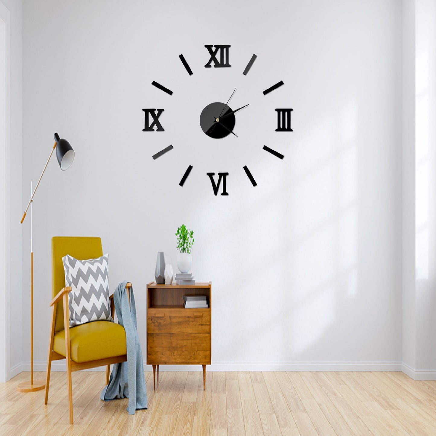 Acrylic Wall Clock ( Roman_Strips )