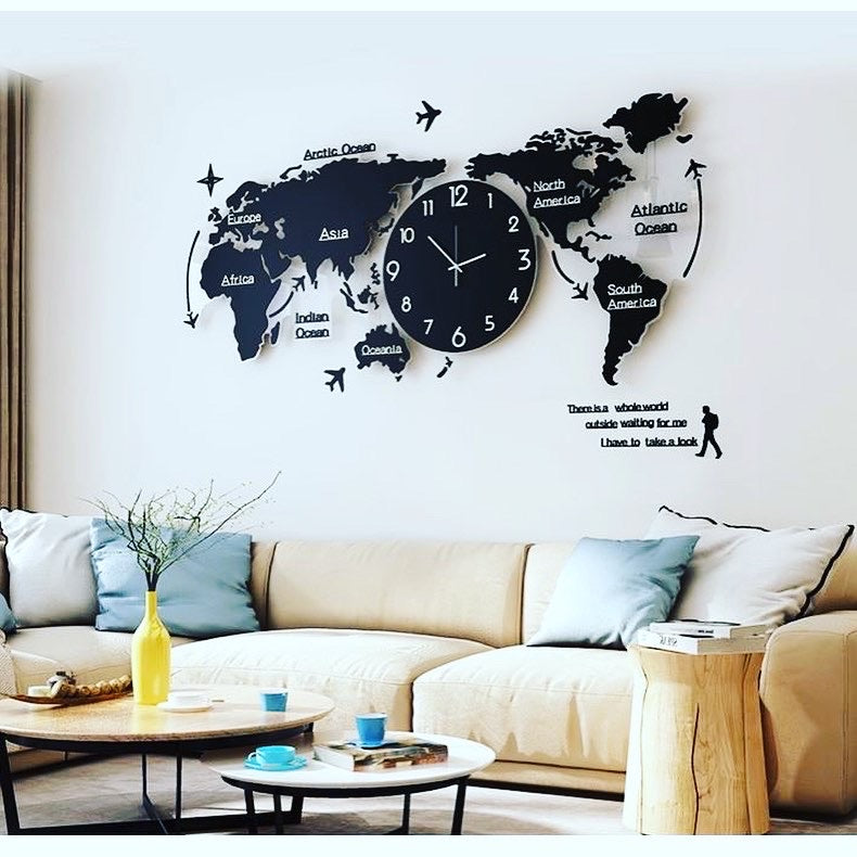 World Map Wall Clock - Wall Clock