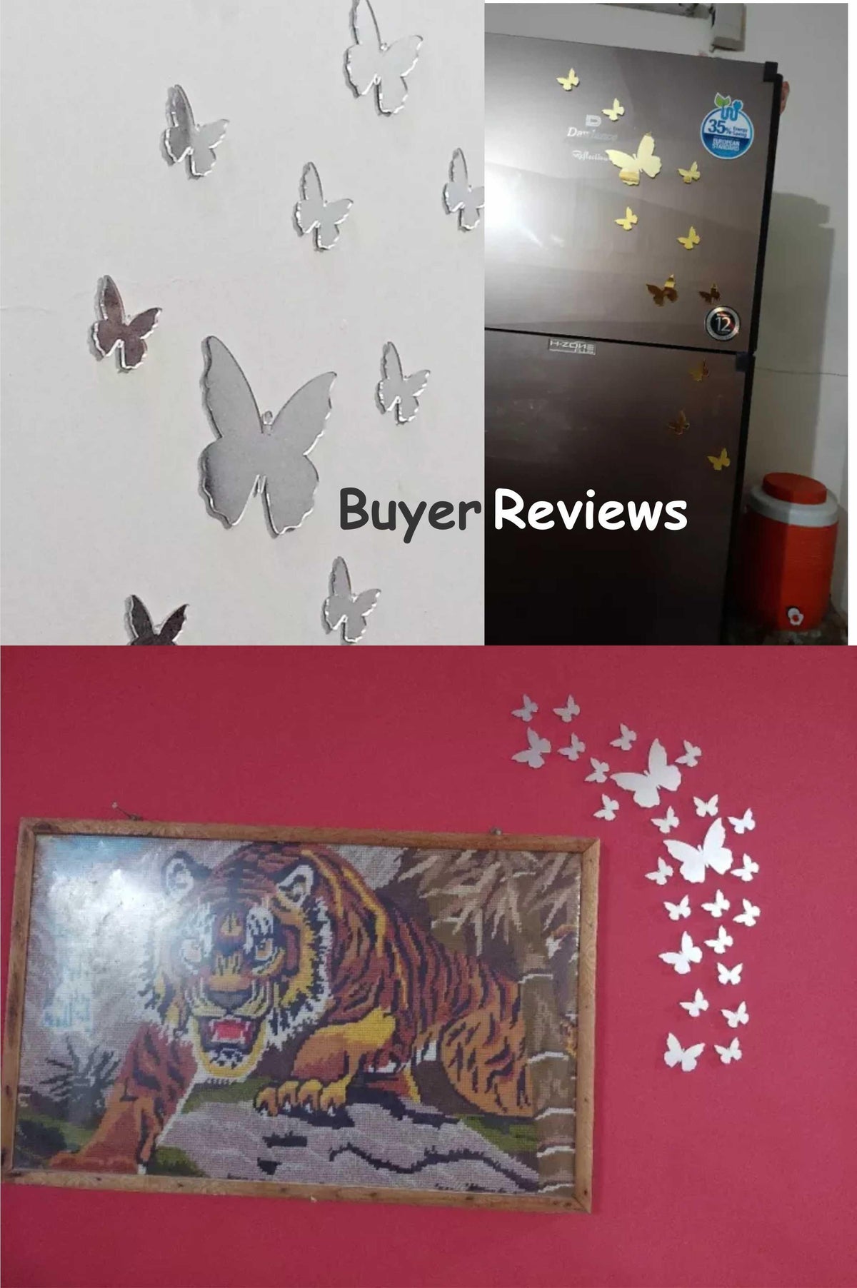 Butterflies 3D DIY Mirror Self Adhesive Wall Sticker Durable DIY Simple Decal for Living Room Art Home Decor